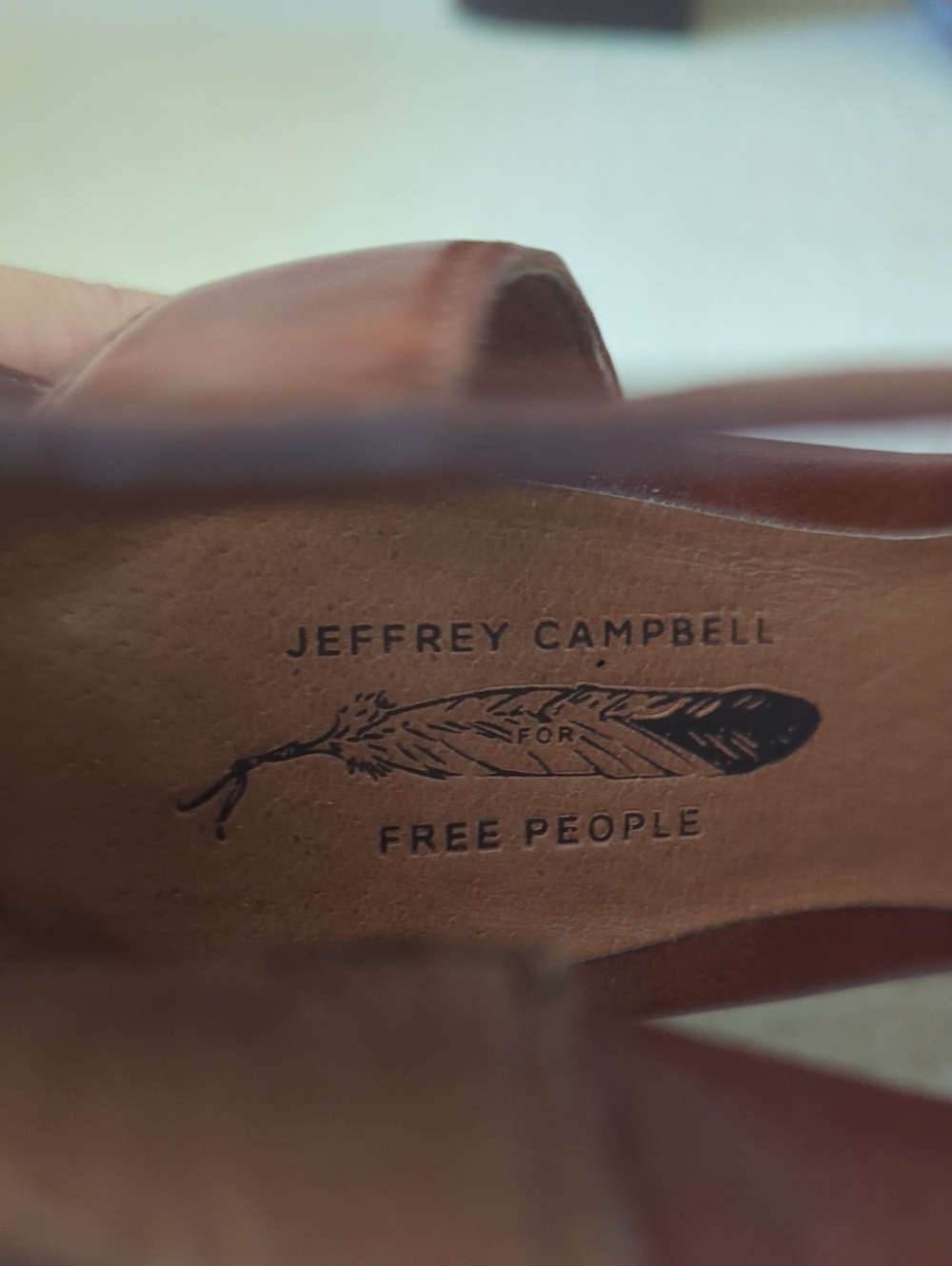 Jeffery Campbell for Free People Brown Woven Leather Sandle Sz 8.5 - Picture 2 of 7